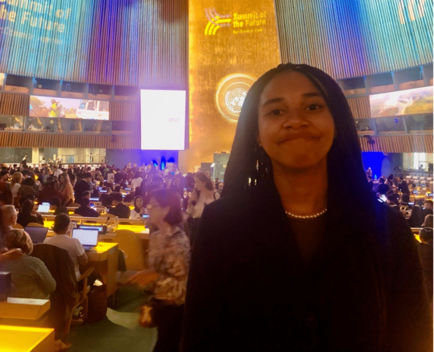 5Rights Youth Ambassador, Skye, attends the Summit of the Future in New York.