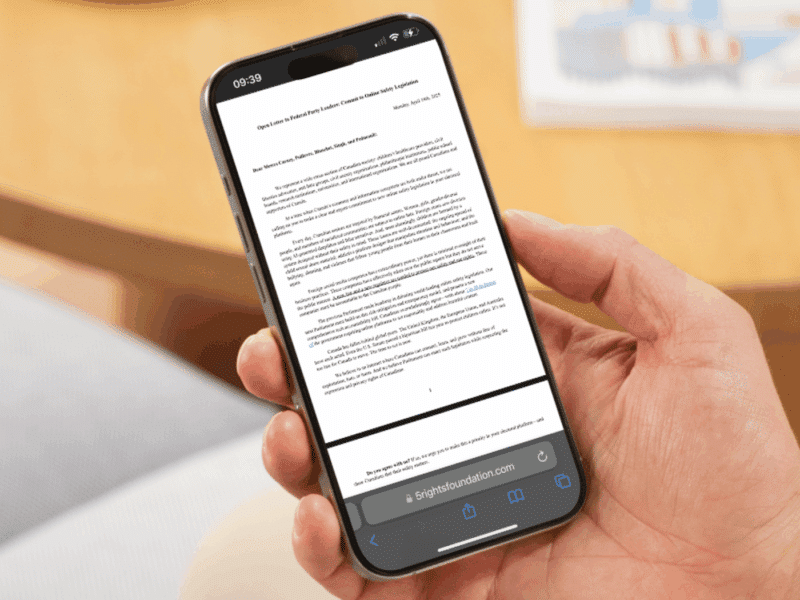 Open Letter to Federal Party Leaders: Commit to Online Safety Legislation