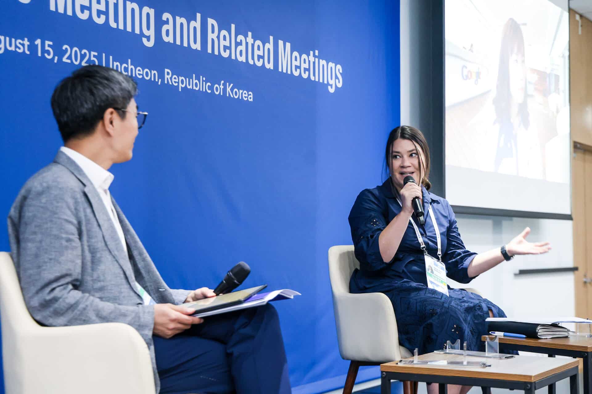 Mare-Eve Nadeau speaking at the APEC Event
