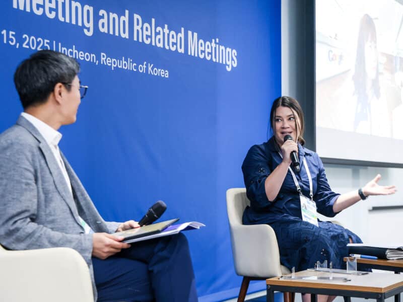 Mare-Eve Nadeau speaking at the APEC Event