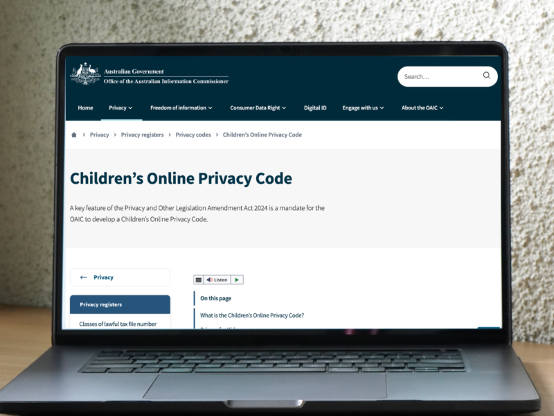 Children’s Online Privacy Code – Australia