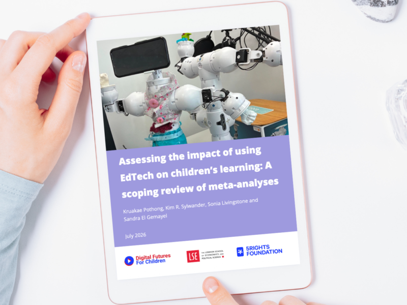 Assessing the impact of using EdTech on children’s learning: A scoping review of meta-analyses
